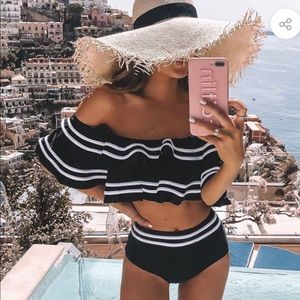 Black and white bikini